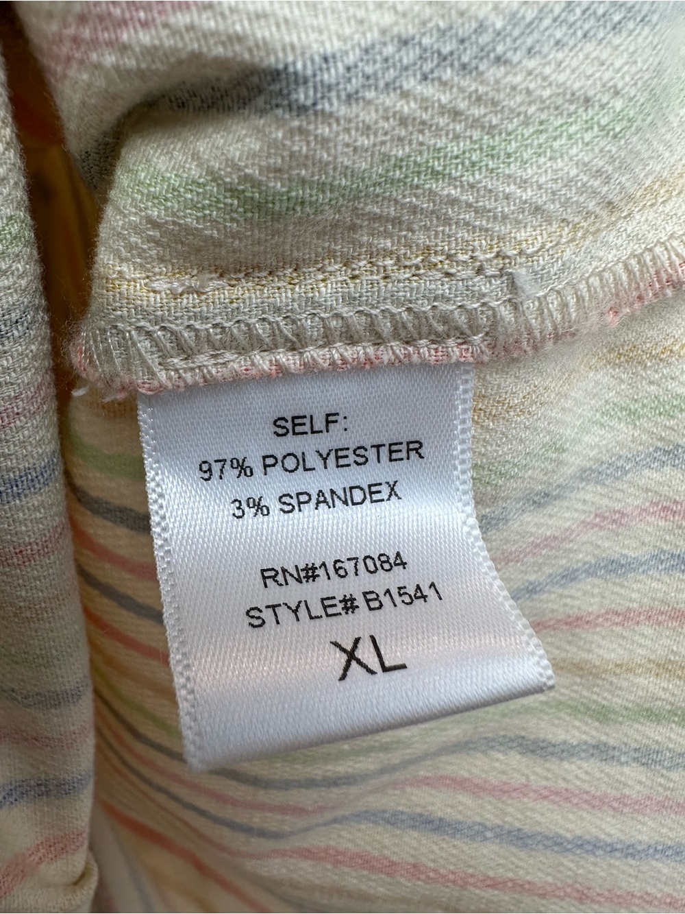 Tuckernuck Pomander Place Rainbow Striped Flutter-Sleeve Top - Picture 5 of 7